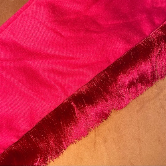 Red Fringe Sweatpants - Picture 4 of 4